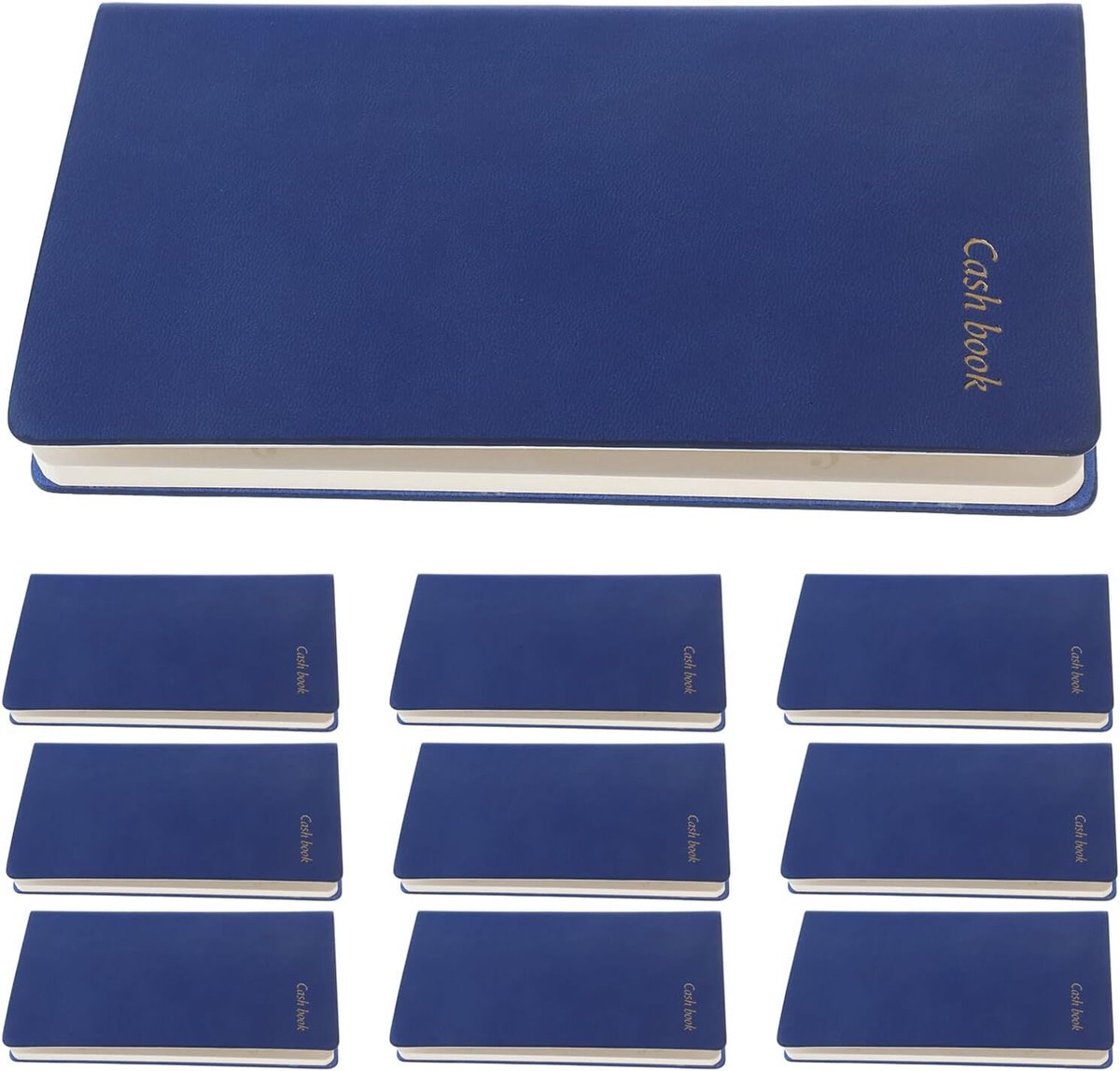 Budgetplanner Set - Kasboek Notitieboek - Financiën Bijhouden - Duurzaam PU Materiaal - 17.6 x 10 cm - Blauw