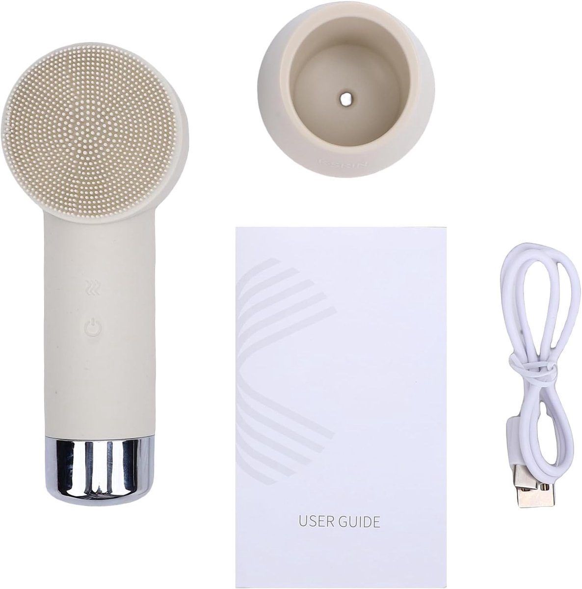 Elektrische Gezichtsreiniger - Gezichtsscrubber Apparaat - Diepe Huidreiniging - Met Warme Functie - 14cm x 5.5cm
