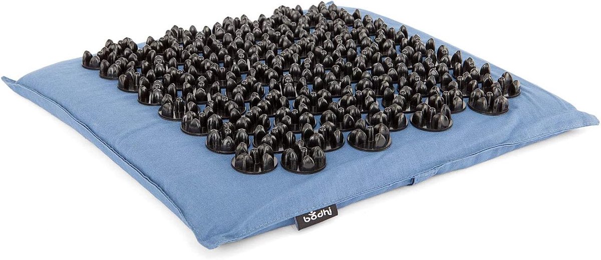 Voet Acupressuurmat - Voetreflex Stimulator - Ontspanning Stimulatie - 648 Afgeronde Punten - 35x35x2cm - Blauw