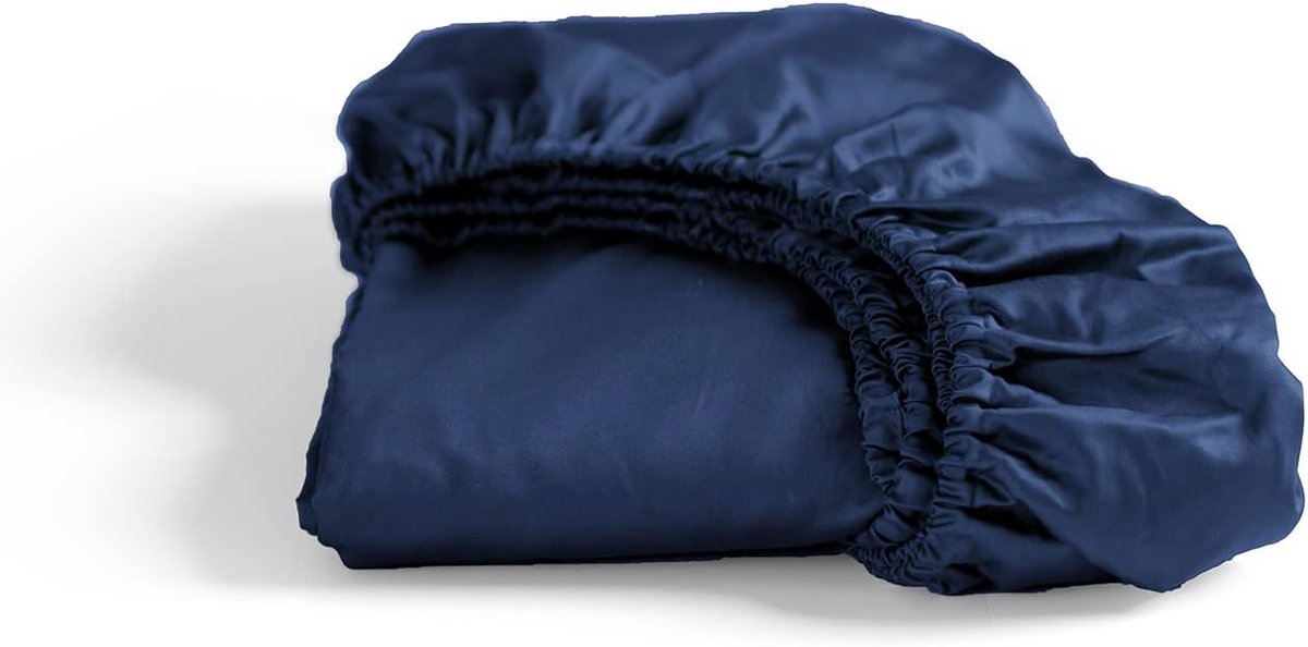 Hoeslaken Katoen - Zacht Laken - Comfortabel Slapen - Ademend Materiaal - 200x80cm - Marin