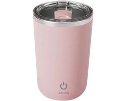 Zelf Roerende Mok - Mixbeker Elektrisch - Dranken Mengen - IPX6 Waterdicht - 350ml Capaciteit - Roze