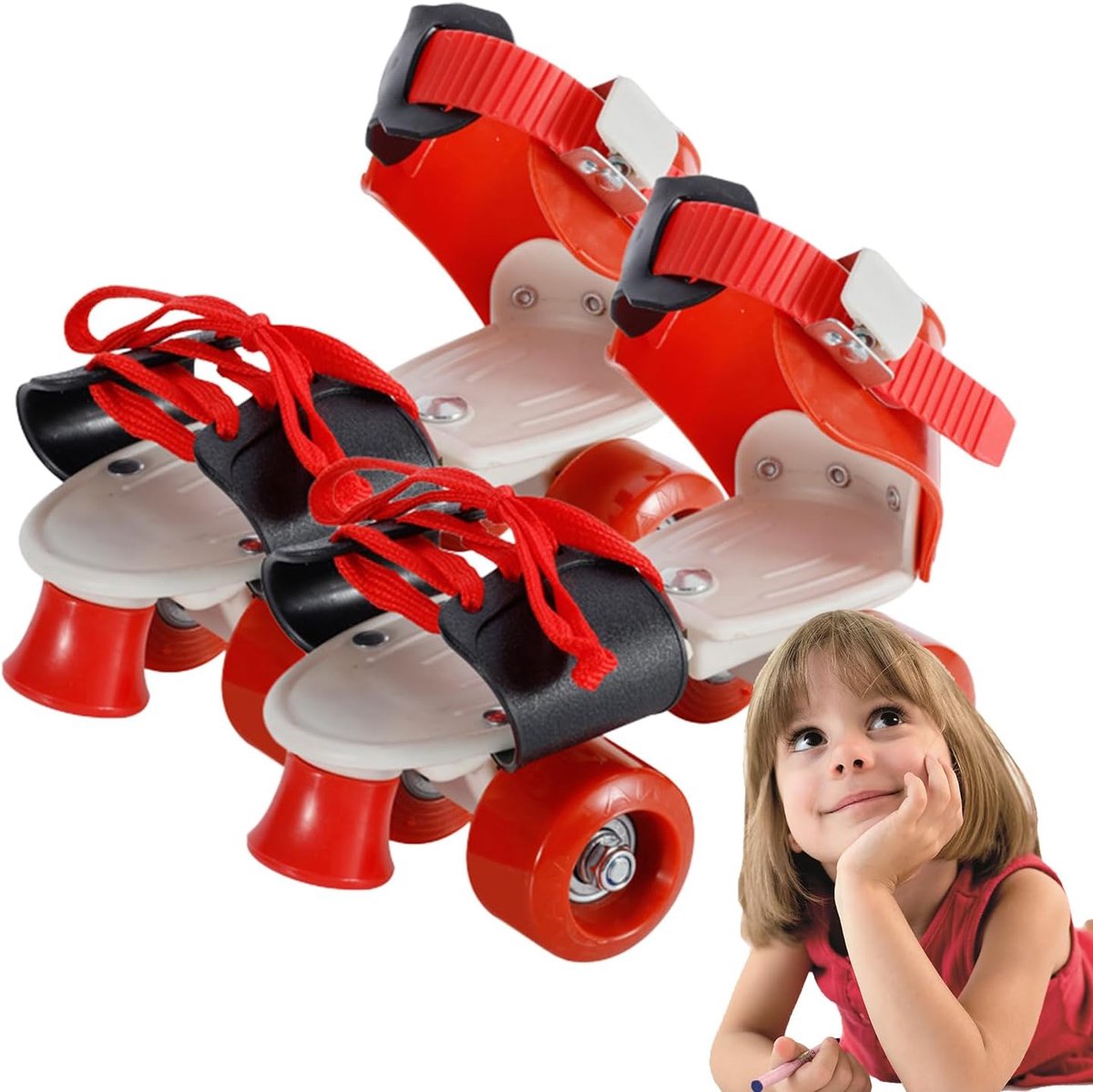 Verstelbare Rolschaatsen Quad Skates Buiten Leren Eenvoudige Lengteaanpassing 787 Inch