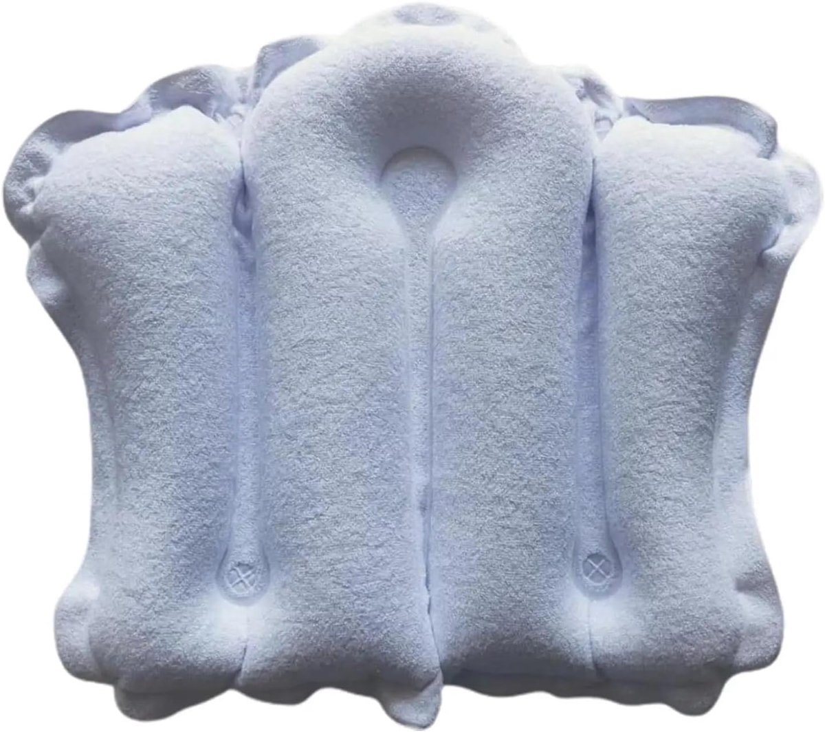 Badkussen Opblaasbaar - Neksteun Hoofdsteun - Ontspanning in bad - Waterdichte PVC - 51 cm - Wit