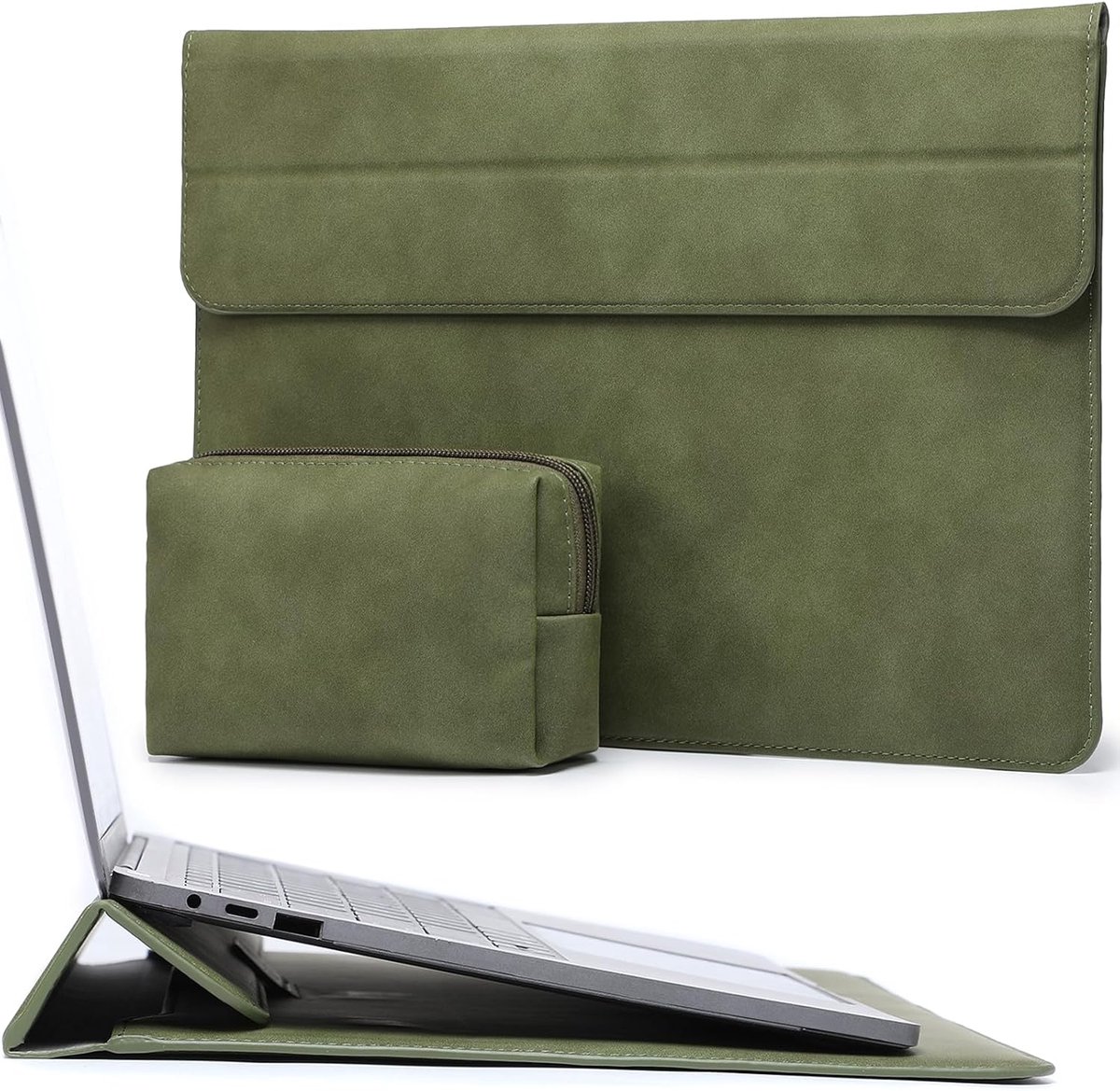 Originap Laptophoes met standaardfunctie voor MacBook Air 13 M5 M4 M3 M2 M1, 2026 13 inch MacBook Neo, 2026-2016 MacBook Pro 13 M2 M1, iPad Pro/Air 13, Surface Pro 12-3, beige