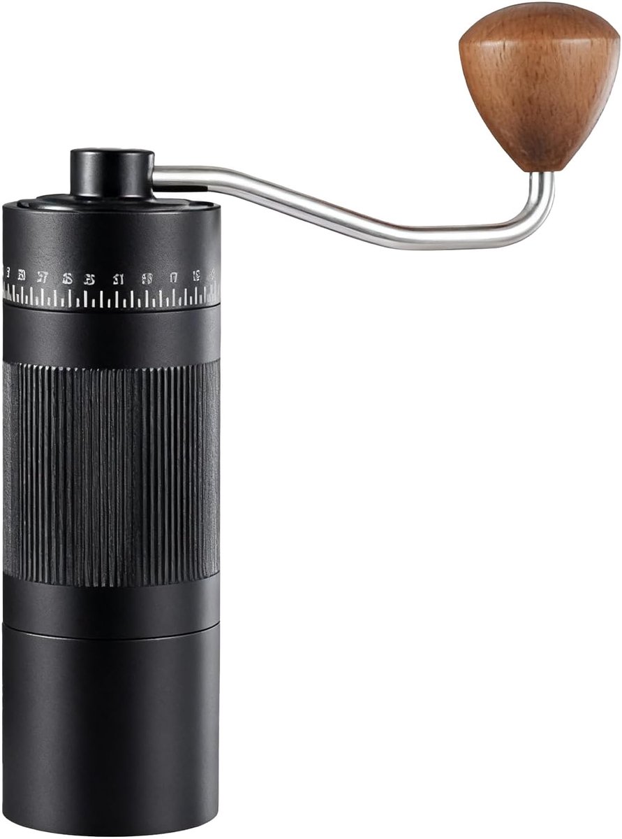 Handmatige Koffiemolen Koffie Maalapparaat Verse Koffie Zetten 55 Maalstanden Precisie 22g Capaciteit Zwart