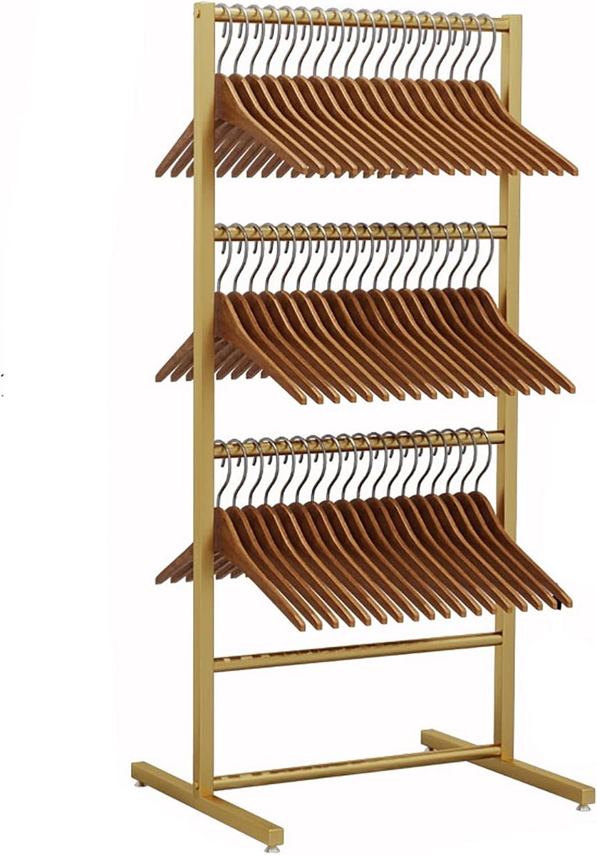 Hanger Organizer - Kledingrek - Garderobe Opbergen - Ruimtebesparend Ontwerp - 4 Lagen - Goud