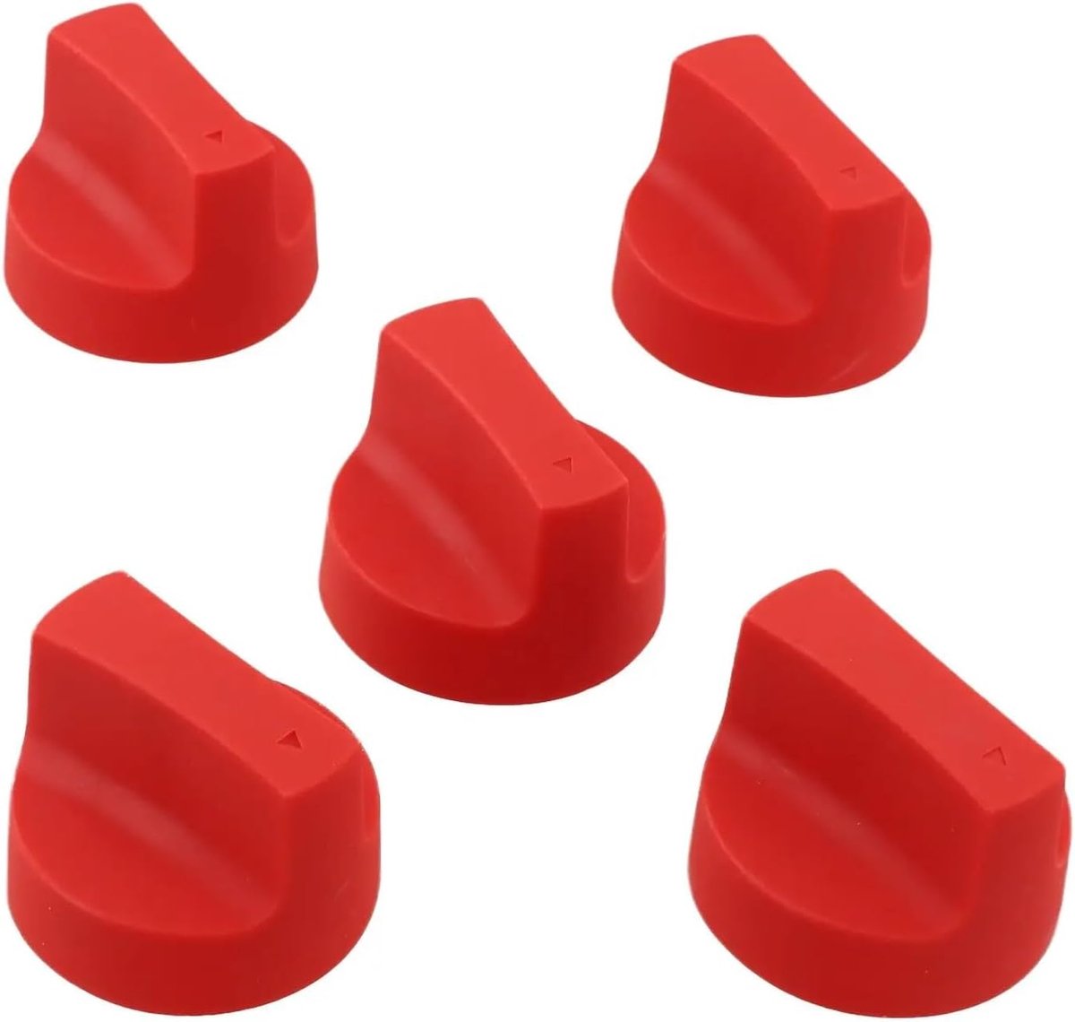 Gasfornuis Knoppen - Draaischakelaars Bediening - Keuken Reparatie - Set van 5 stuks - 50mm Diameter - Rood