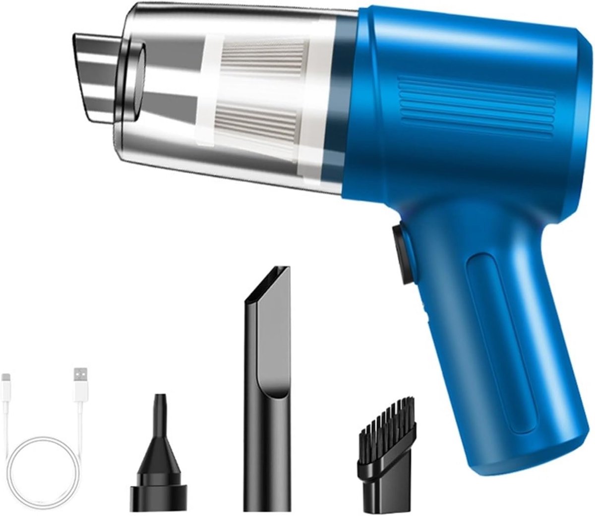 Draagbare Stofzuiger - Kruimeldief Handstofzuiger - Auto Interieur Reinigen - Geïntegreerd Blaasapparaat - 80W Vermogen - Blauw