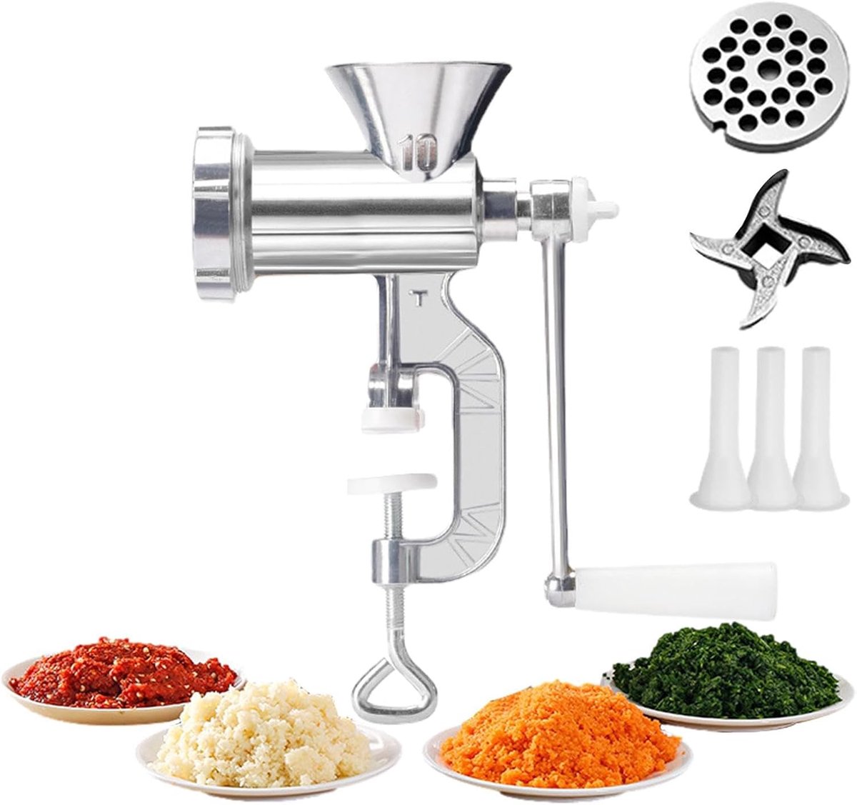 Gehaktmachine Worstenmaker - Handmolen Keuken - Vlees Malen - Afneembaar Ontwerp - Groot Forma
