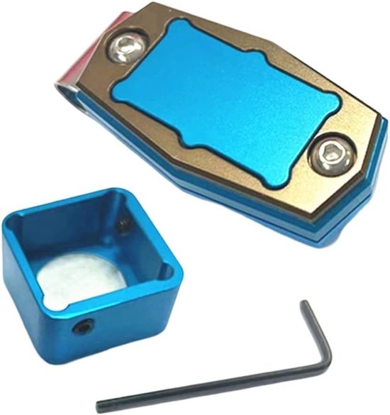 Biljartkrijt Houder - Poolkeu Accessoire - Beschermt Krijt - Met Riemclip - 7x3x1 cm - Paars — afbeelding 3