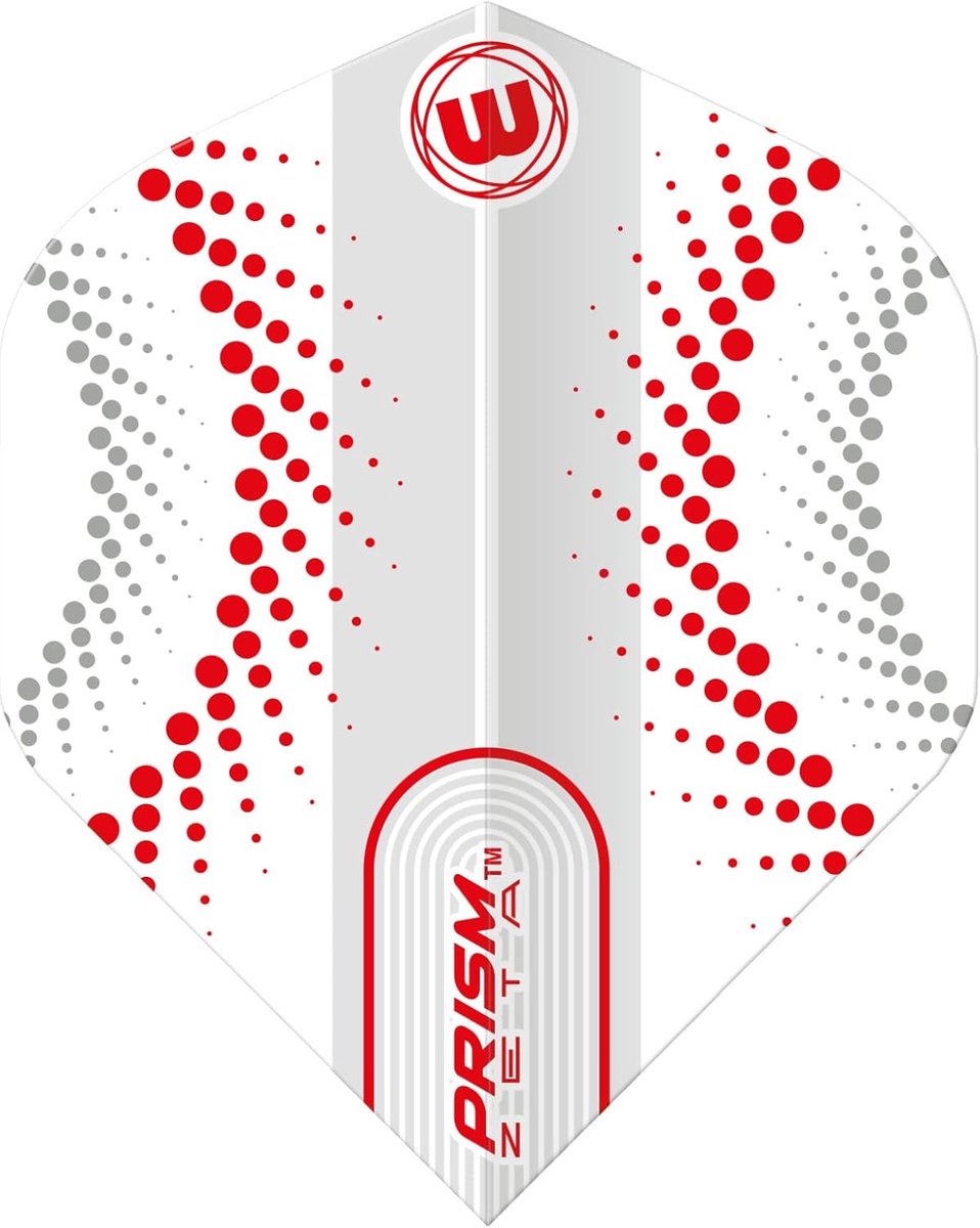 Dartvluchten Set - Vliegers - Precisie Darts - 100 Micron Laminaten - 3 Stuks - Wit Rood