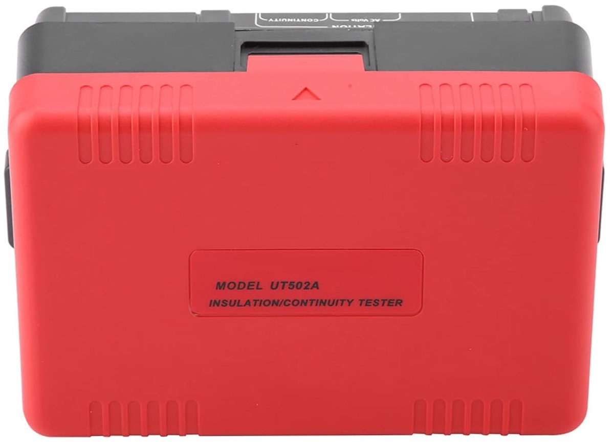 Isolatietester Megohmmeter - Weerstandsmeter - Elektrische Inspectie - Variabele Testspanning - 150x100x71 mm - Rood Grijs