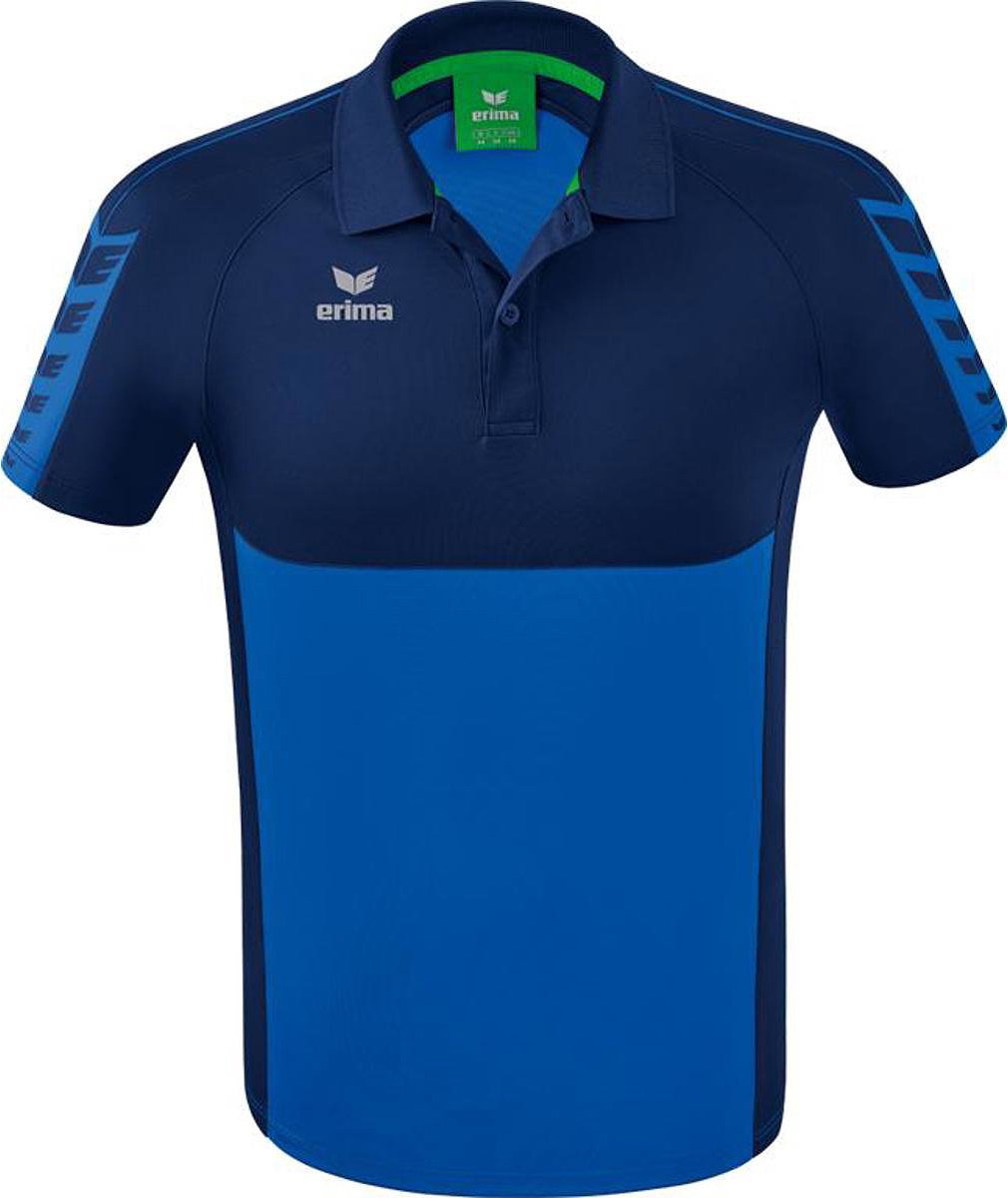 Erima Six Wings Polo Heren - New Royal / New Navy | Maat: S