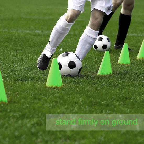 Voetbal Trainingskegels - Sport Markeringen - Agility Training - Duurzaam PE Materiaal - 8.5 x 8.5 cm - Groen van Merkloos — afbeelding 2
