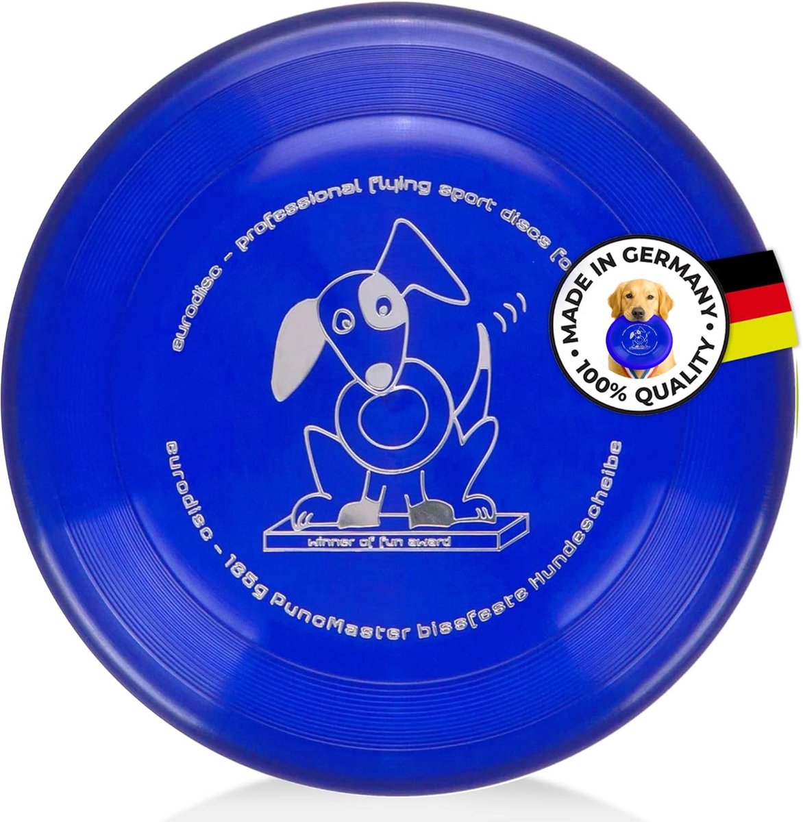 Honden Frisbee - Apporteerspeeltje - Buiten Spelen - Door-bijt bestendig - 23 cm diameter - Blauw