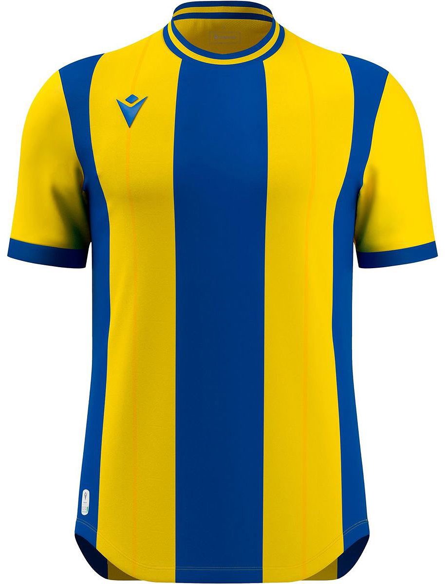 Macron Propus Eco Shirt Korte Mouw Heren - Geel / Royal | Maat: XL