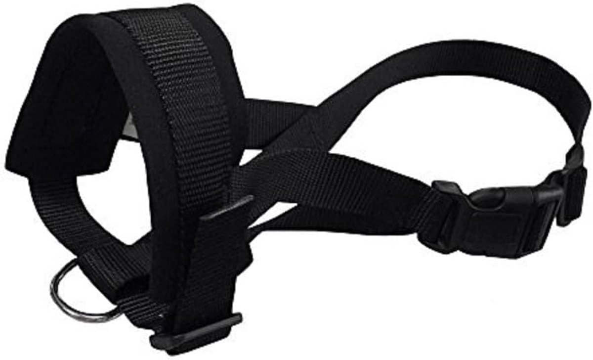 Honden muilband - Veiligheidsband - Kalme wandelingen - Hijgen en drinken mogelijk - Nek 20-30cm Snuit 23-34cm - Zwart