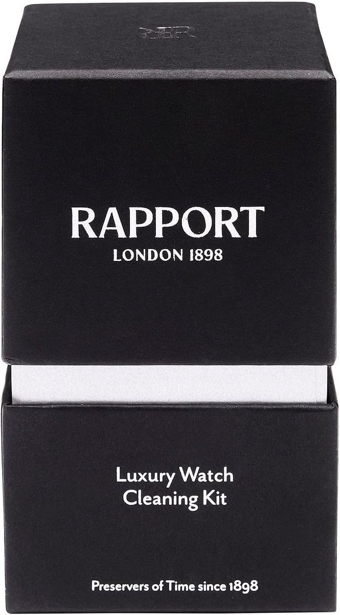 Horloge Onderhoud Set - Schoonmaak Kit - Horloge Reinigen - Luxe Materialen - 14.6 x 12 x 12 cm - Zwart