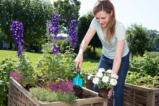 Combisystem bloemenschop - Tuinschop voor aan- en verplanten - Werkbreedte 85 cm - Gemaakt van kwaliteitsstaal - Duroplast-coating - Corrosiebestendig (8929-20) — afbeelding 4