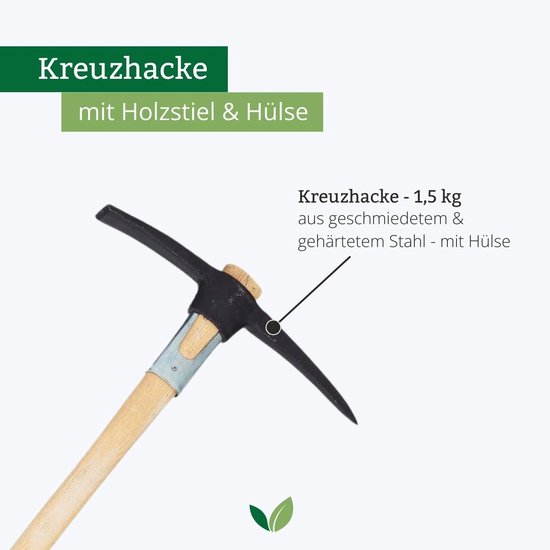 Kruishak 15 kg - Steenbreker Tuinhak - Grond Bewerken Wortels Snijden - Gehard Gesmeed Staal - 90 cm Steel van Merkloos	 — afbeelding 3