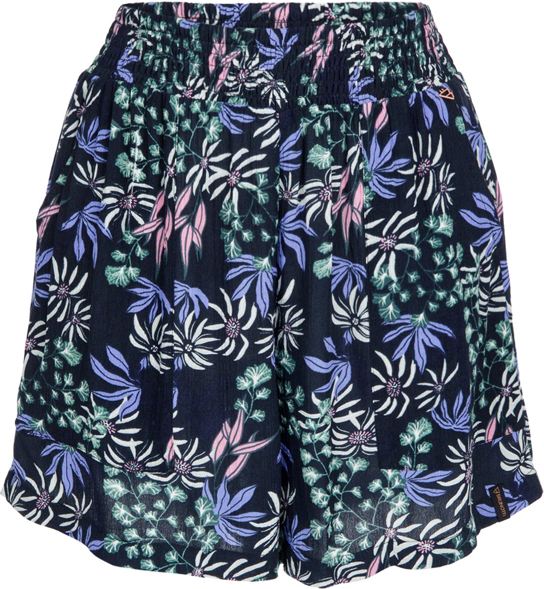 Brunotti Essia-Print Korte Broek 100% Viscose Korte Broek Dames Loose Fit M Zwart