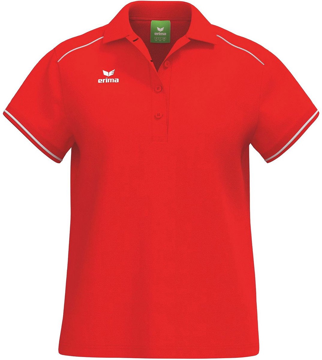 Erima Cmpt 3 Wings Polo Dames - Rood / Wit | Maat: 44