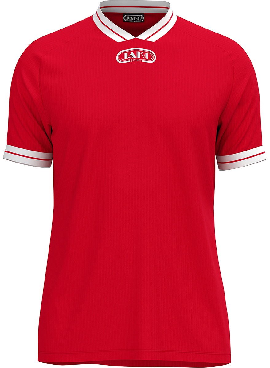 Jako Retro Shirt Korte Mouw Kinderen - Rood | Maat: 140