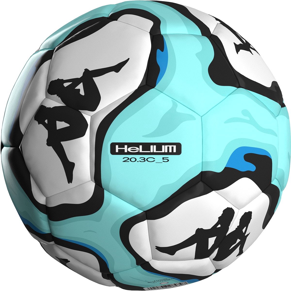Kappa Helium 20.3C Wedstrijd/Trainingsbal - Wit / Lichtblauw | Maat: 5