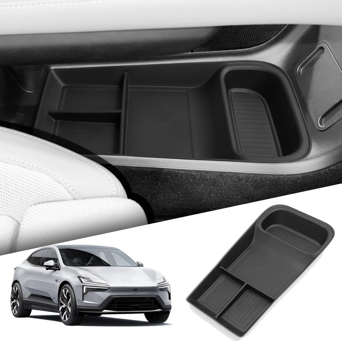 Middenconsole Organizer - Opbergbak Auto - Auto Interieur - Antislip Ontwerp - Zwart