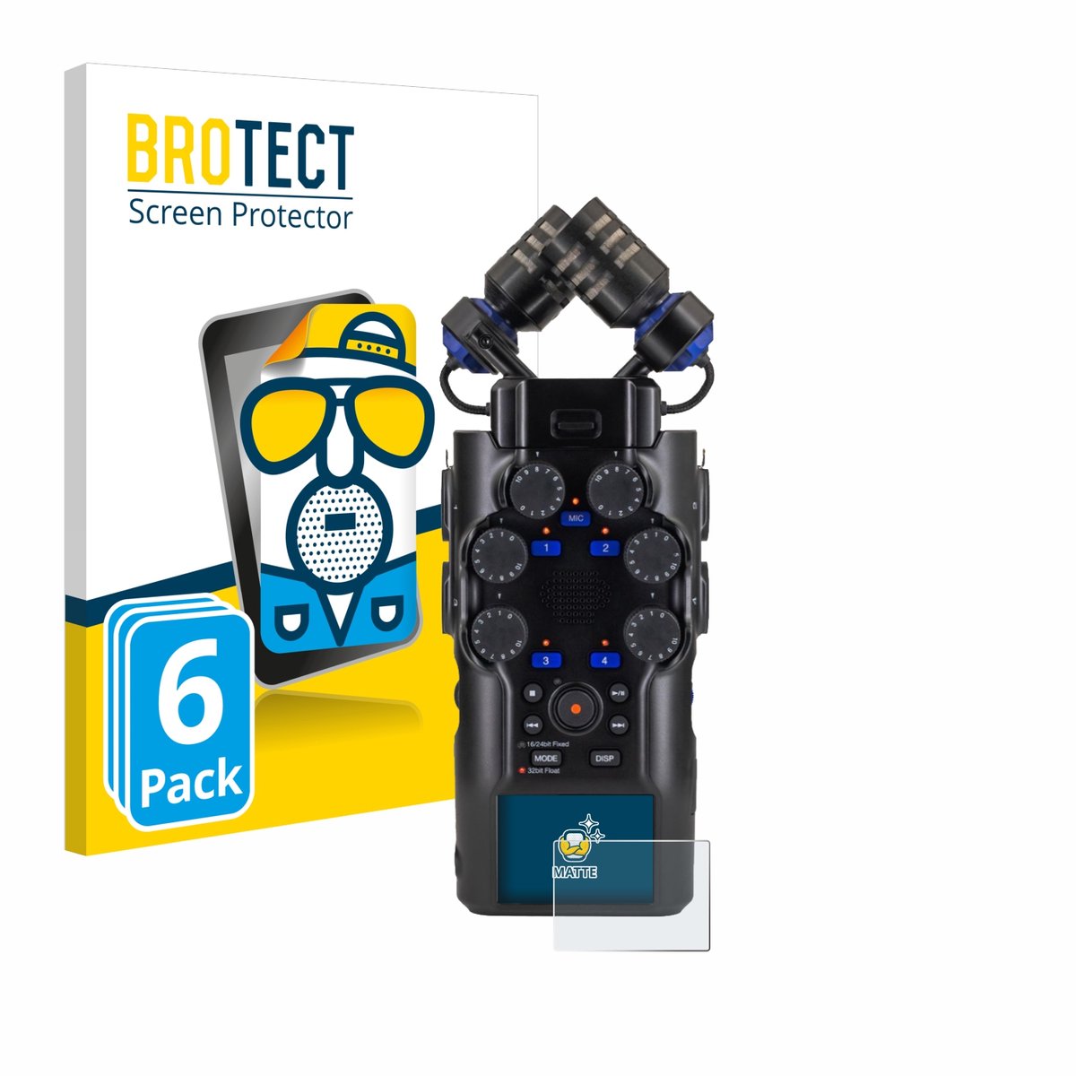 BROTECT - Screenprotector voor Zoom H6 studio - Folie Beschermfolie matte 6 Stuks