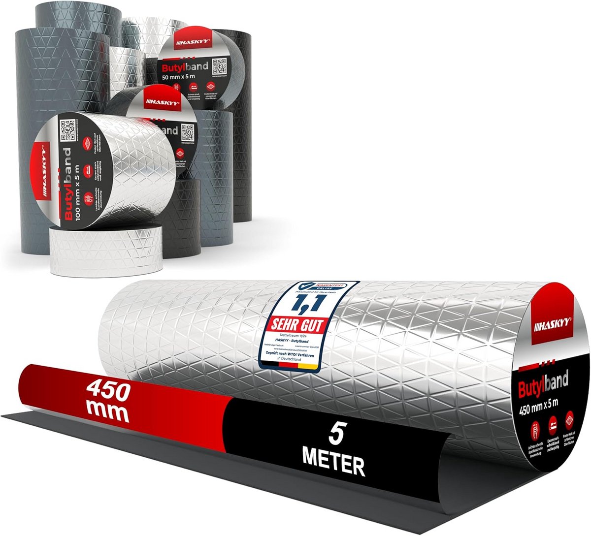 Brede Aluminium Dakreparatie Tape - 45cm x 5m - Bitumen Afdichtband voor Lekken