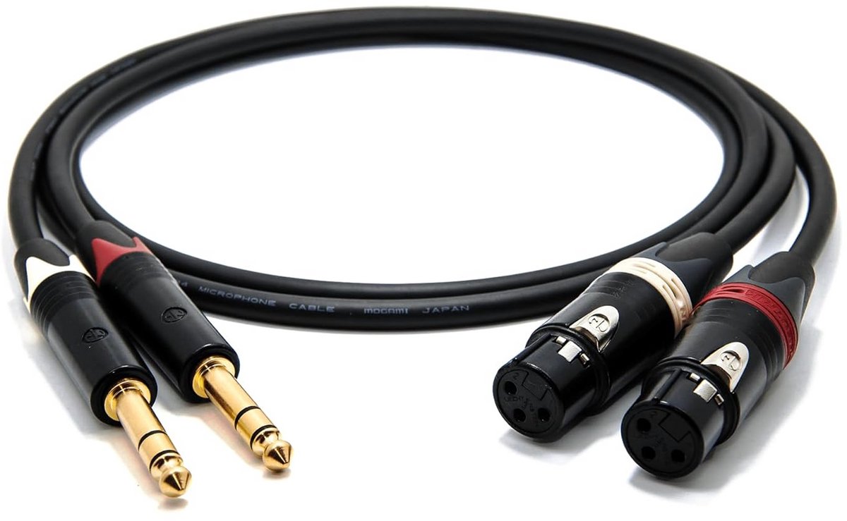 Symmetrische Stereo Audiokabel met 6,3mm TRS Jack naar XLR Vrouwelijk - 7 Meter