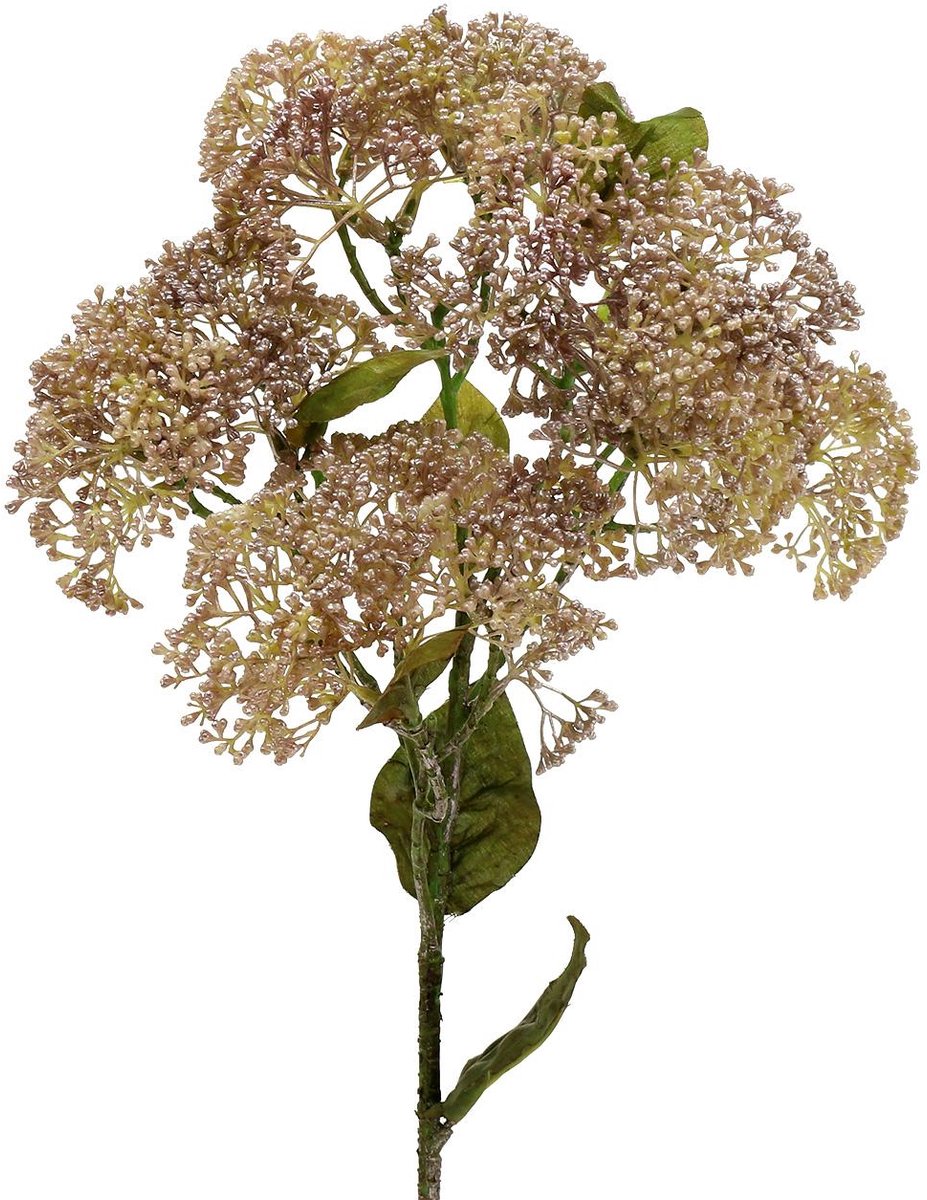 Viana Decoratieve tak steenkruid lichtroze 58cm