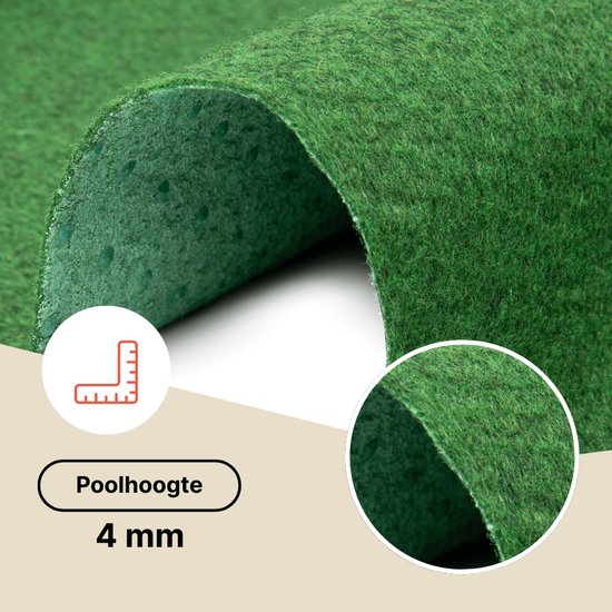 Tapiso Kunstgras Pemba Tapis de Gazon Vert 1 cm Balcon Terrasse Jardin Taille - 200x1450