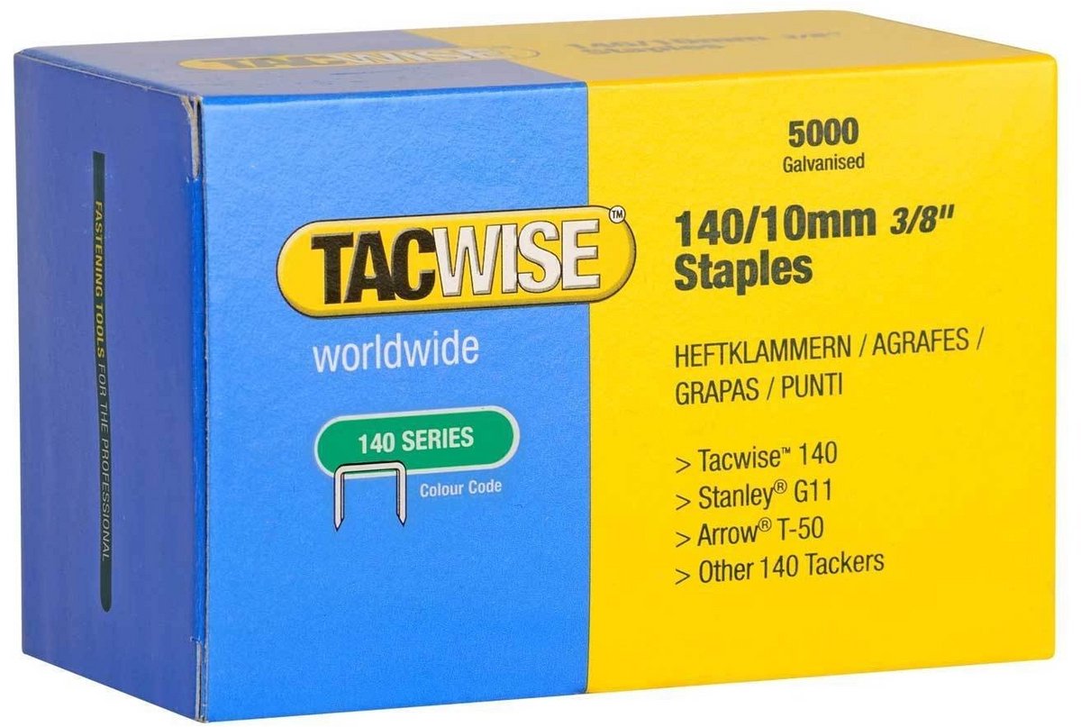 5000x Verzinkte Nietjes Type 140 / 10mm Vlakdraad Klemmen voor Tackers