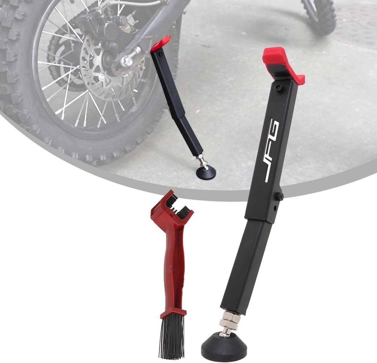 Universele Motorfiets Montagebok Voor en Achterwiel - Geschikt voor Crossmotor, Enduro en Pitbike
