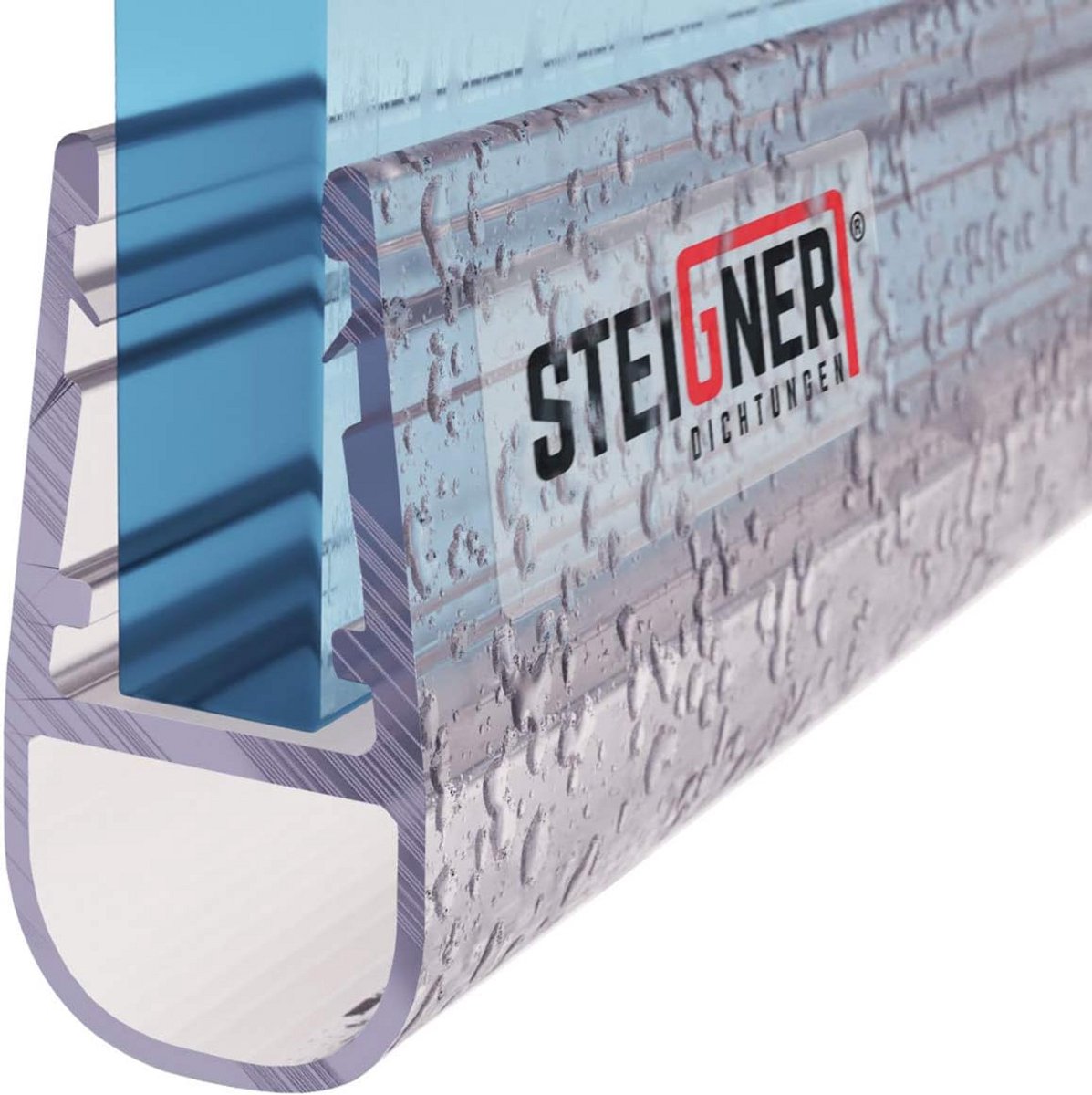 Douchestrip 130cm voor Glasdikte 6/7/8 mm - Vervangende Afdichting Rechthoekig