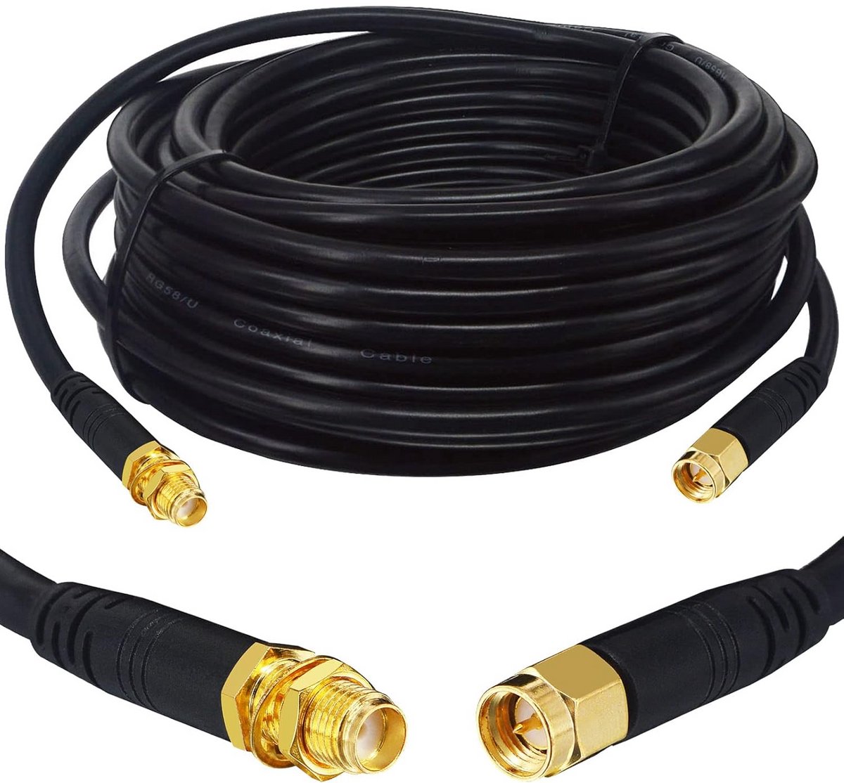 10 Meter SMA Verlengkabel Mannelijk naar Vrouwelijk RG58/U voor WiFi Router GPS Antenne