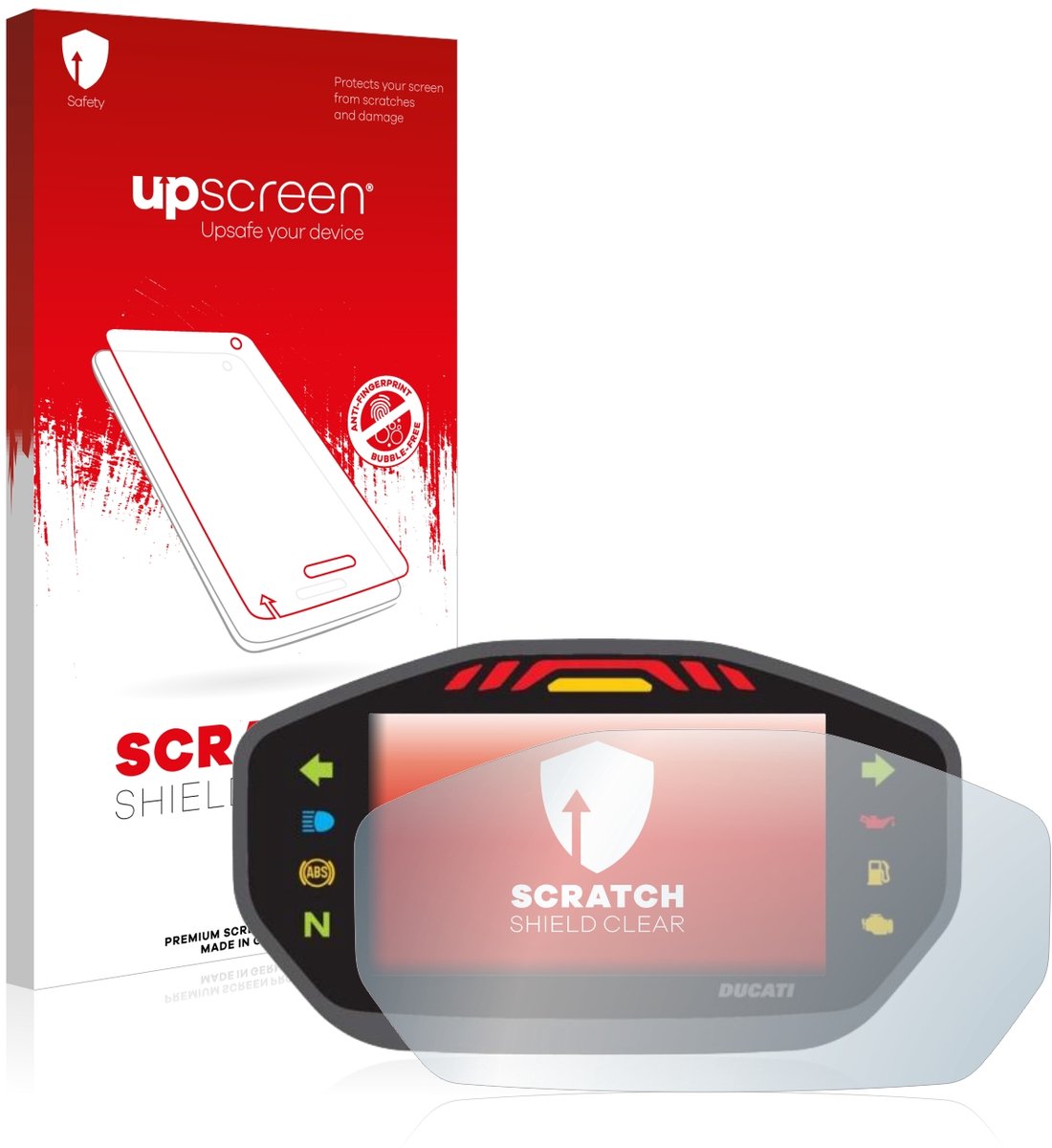 upscreen - Screenprotector voor Ducati Monster 1200S Colour-TFT-Display - Folie Beschermfolie transparant