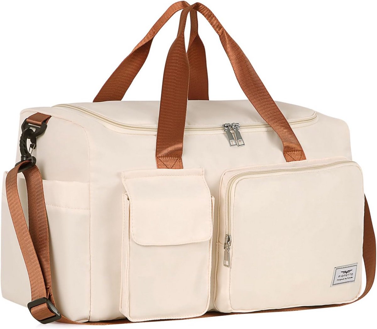 Opvouwbare Sporttas voor Dames en Heren met Schoenenvak en Nat Vak - Waterafstotende Weekendtas, Gymtas, Handbagage - 35L Roze
