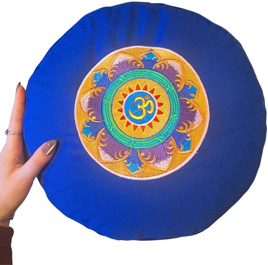 YogaStyles Meditatiekussen Symbolic Ohm blauw van YogaStyles — afbeelding 4