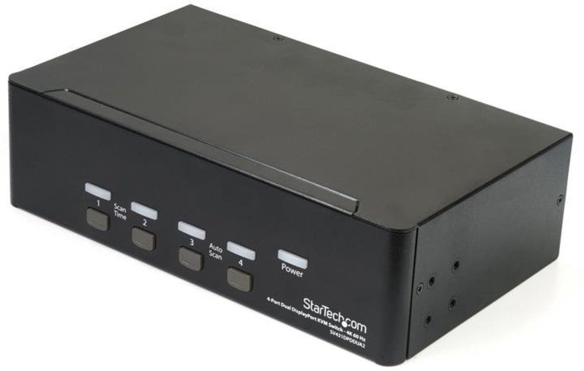 StarTech.com 4 poorts Dual DisplayPort KVM switch 4K 60Hz