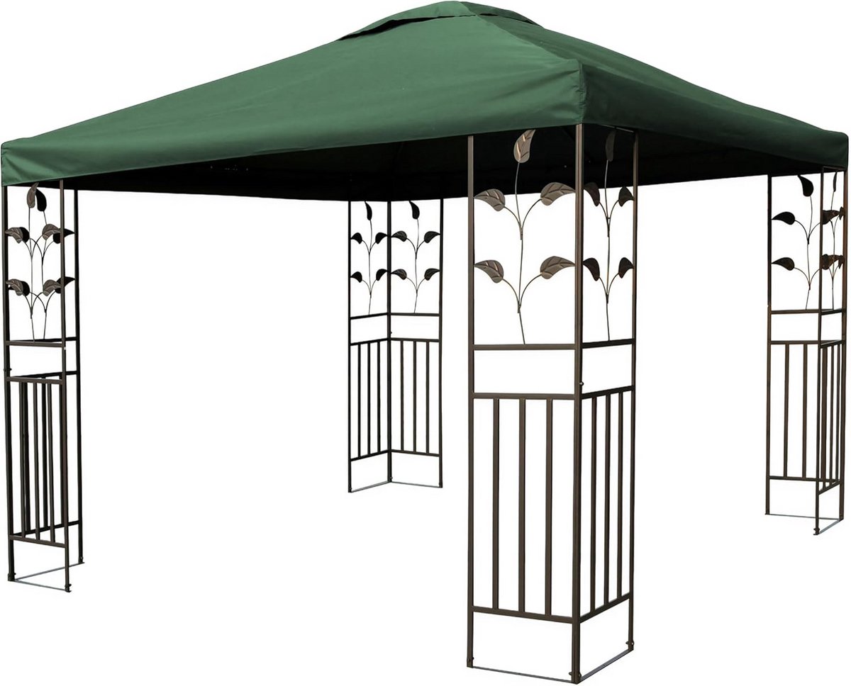 Waterdicht vervangend dak voor paviljoen - 3x3 meter - 270 gr/m² polyester (groen)