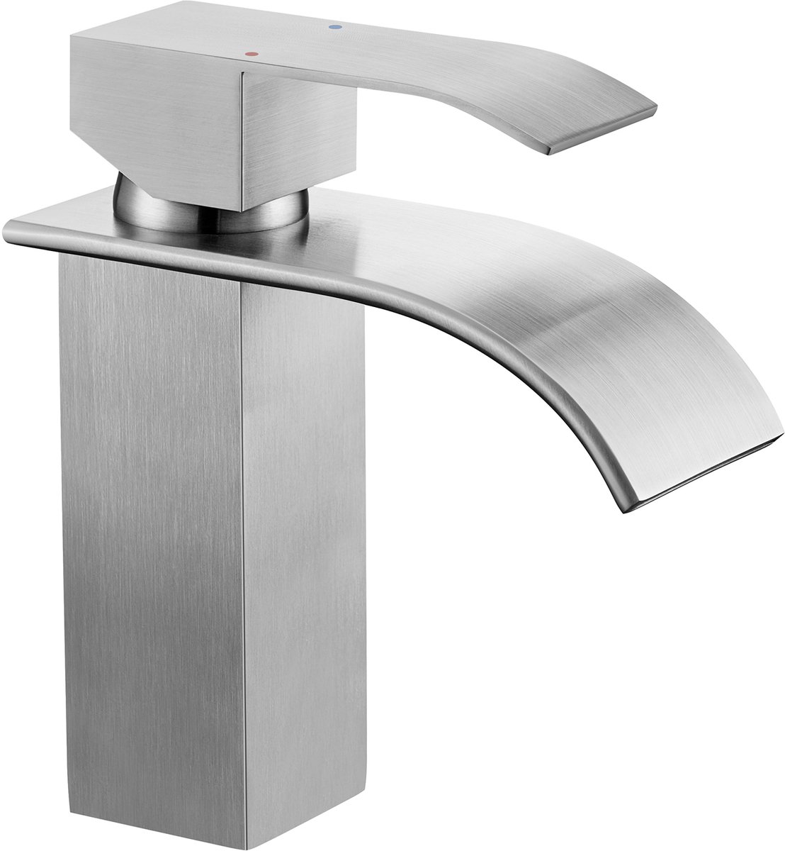 CECIPA Max Fonteinkraan - Watervalkraan - Wastafelkraan - Voor Moderne Badkamer - RVS - Geborstelde