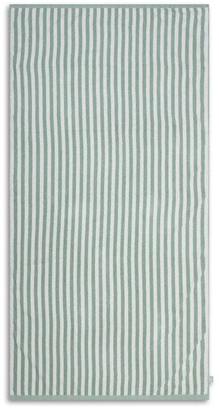 Swim Essentials - strandlaken - 135 x 65 cm- handdoek - Gestreept - 100% katoen - Groen
