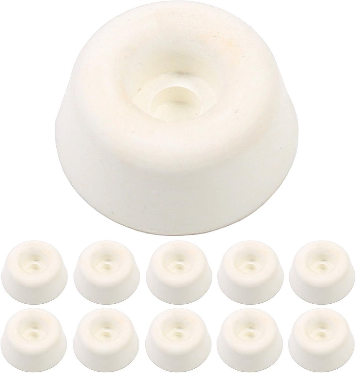 10x Witte Rubber Wc-bril Buffer Pads 19mm