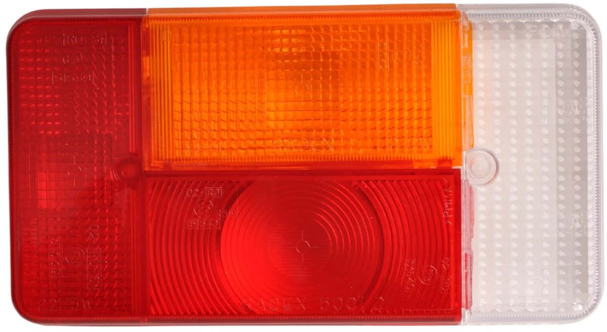 achterlicht kap rechts met achteruitrijlicht - radex 5001s - achterlamp kap - verlichtingskap - achterlichtglas