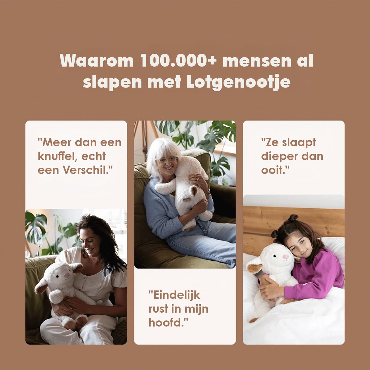 Lotgenootje Verzwaringsknuffel Schaap - 45cm/2kg - Verzwaarde Knuffel - Weighted Stuffed Animal - Sensorisch Speelgoed - Zware Knuffel Anxiety - Plushie — afbeelding 7