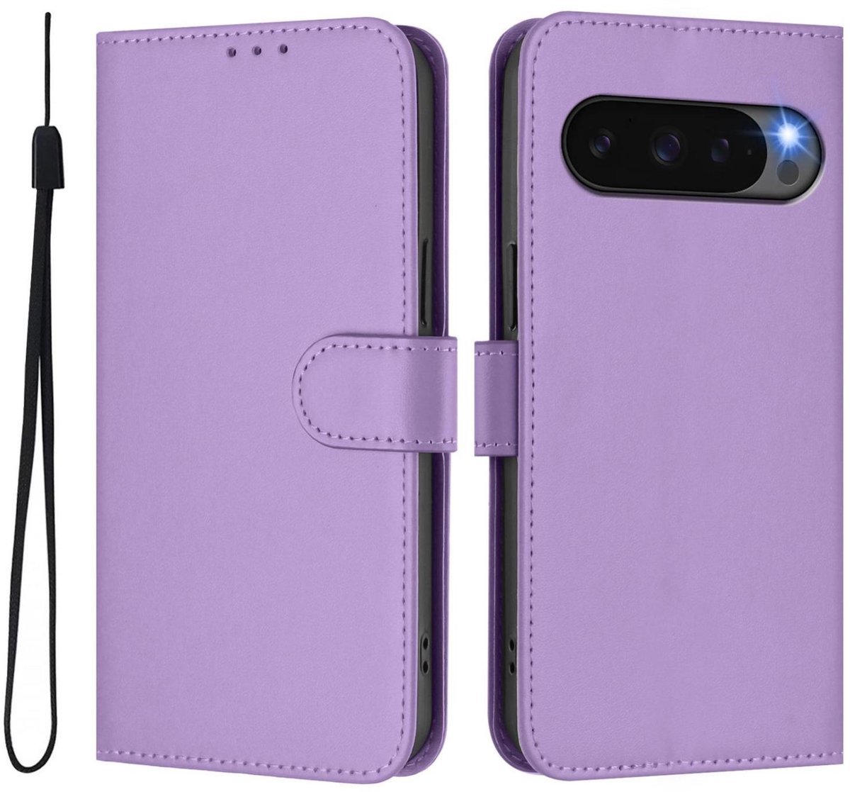 Mobigear Telefoonhoesje geschikt voor Google Pixel 10 Pro XL Hoesje | Mobigear Urban Wallet Bookcase Portemonnee | Pasjeshouder voor 3 Pasjes | Telefoonhoesje voor Pinpas / OV Kaart / Rijbewijs - Lavender Purple | Paars