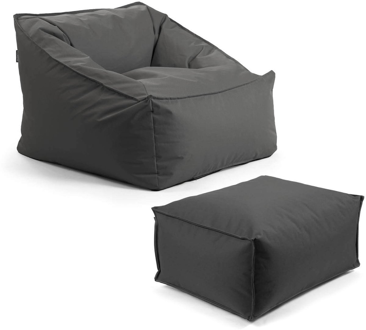 mokebo Tuinstoel met pouf 'Der Sunnyboy', Bean Bag met hocker en vulling of outdoor zitzak